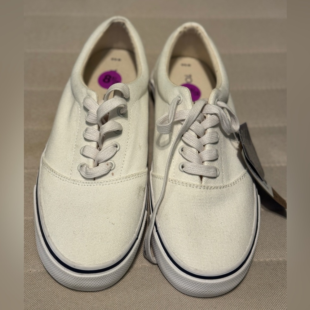 NWT Toms Alpargata Fenix Lace Up White Washed Canvas